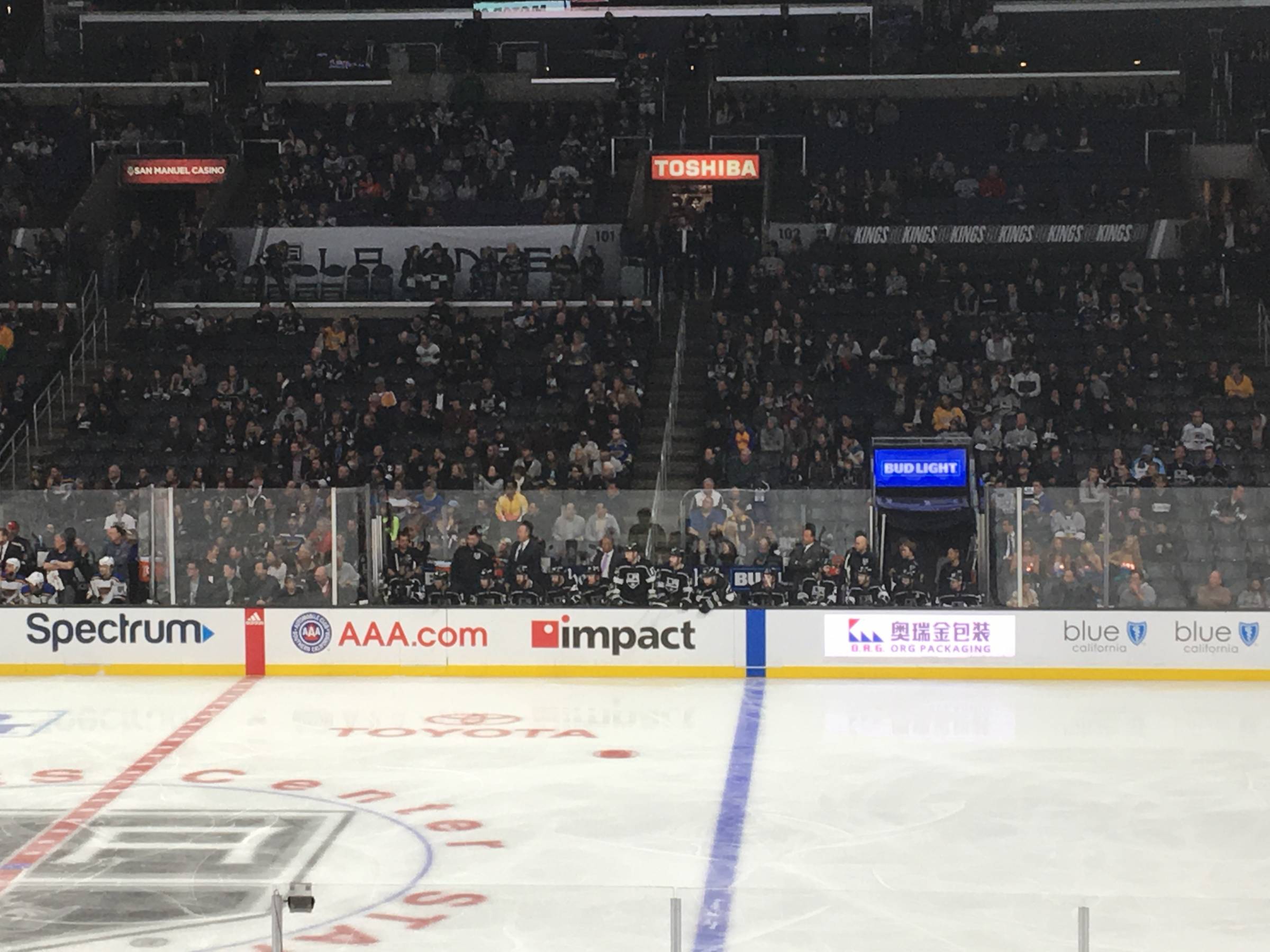 Home Bench at the Staples Center